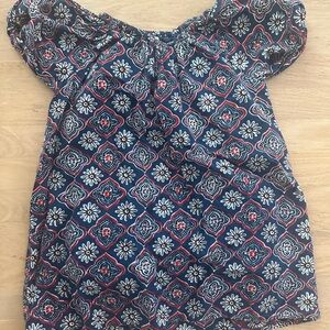mer st. barth Girls Dress - Blue and Red Floral